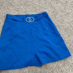 Bright blue shorts